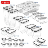 Load image into Gallery viewer, 24pcs Food Storage Orgainzer BPA Free Plastic Pantry Storage Containers (4#)